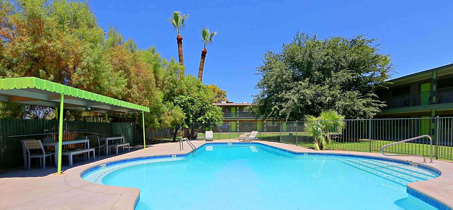 Pool and poolside area at Osborn Place.