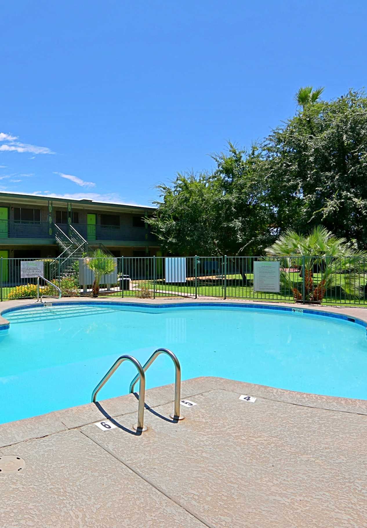 Pool and poolside area at Osborn Place.