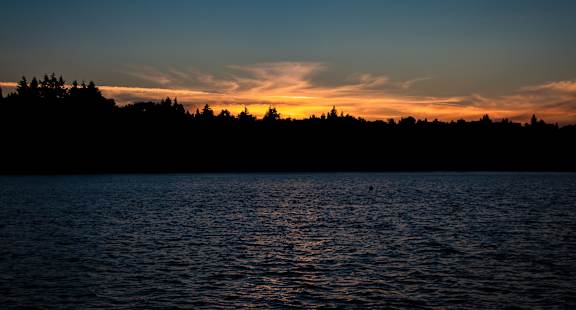 Sunsets at the lake at Newberry square apartments in Lynwood, WA 