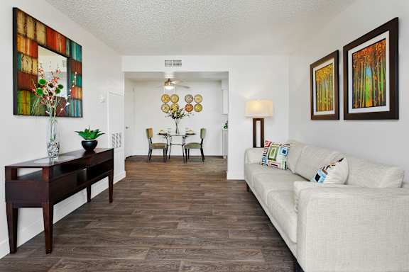Palm Crest at Station 40 Apartments in Phoenix, Arizona Model Living Room