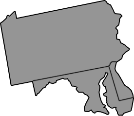 a map of the state with a knife