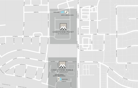 a map of the city of chestnut point with the location of the gateway arch