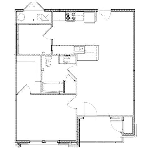 Floor Plan  1 Bedroom