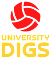 Red Volleyball Logo at University Digs Apartments, Pittsburg, 66762