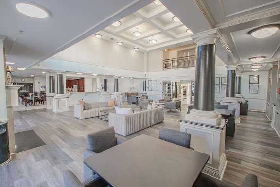 Well lit living room at The Marque, Gainesville, VA, 20155