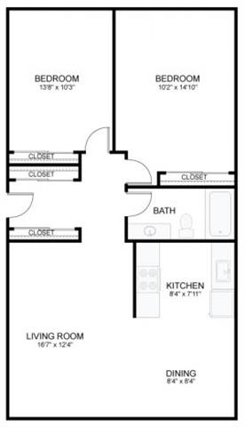 Floor Plan  Floor plan and measurements of apartment