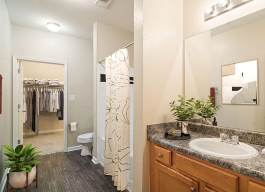 The Asher at Sugarloaf apartments in Lawrenceville Georgia photo of bathroom