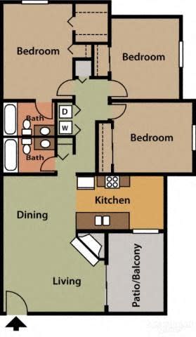 3 bed 3 bath Floor Plan at Alvista 23, Gresham, OR, 97030