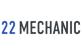 The image displays the text "22 MECHANIC" in blue and grey colors.