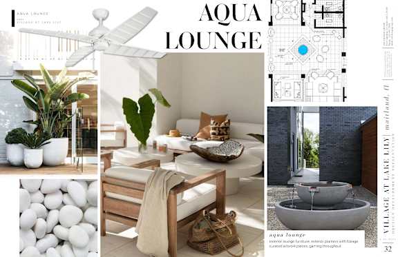 a collage of furniture and decor in a living room