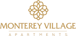 The logo of Monterey Village Apartments features a flower-like symbol.