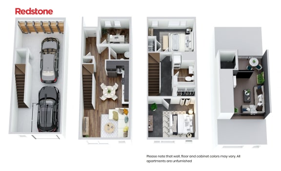 Floor Plan 2-Bed, 1.5 Bath with Den & Garage
