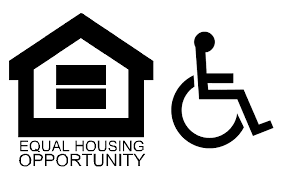 the logo for equal housing opportunity with a home and a wheelchair
