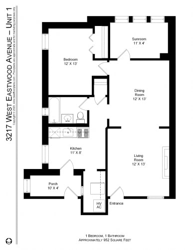 Floor Plan  One Bedroom
