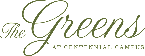 The image is a logo for "The Greens at Centennial Campus".