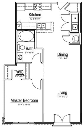 One bedroom apartment home at Main Street Square