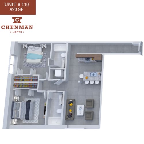 Floor Plan  Chenman Lofts 110