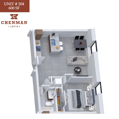 Floor Plan  Chenman Lofts 204