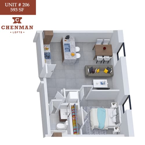 Floor Plan  Chenman Lofts 206