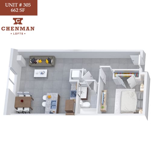 Floor Plan  Chenman Lofts 305