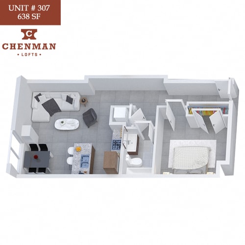 Floor Plan  Chenman Lofts 307
