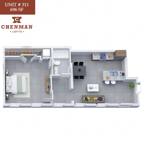 Floor Plan  Chenman Lofts 311