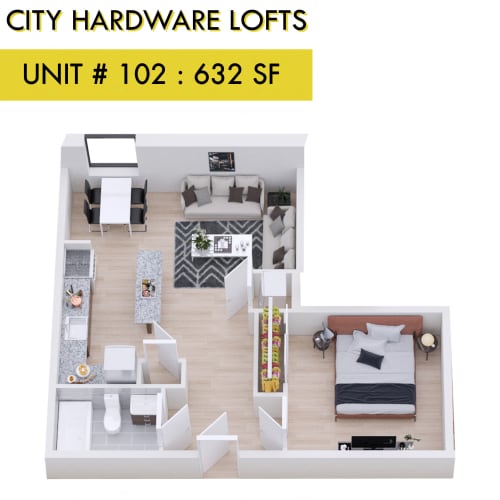 Floor Plan  City Hardware Lofts 102