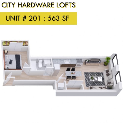 Floor Plan  City Hardware Lofts 201