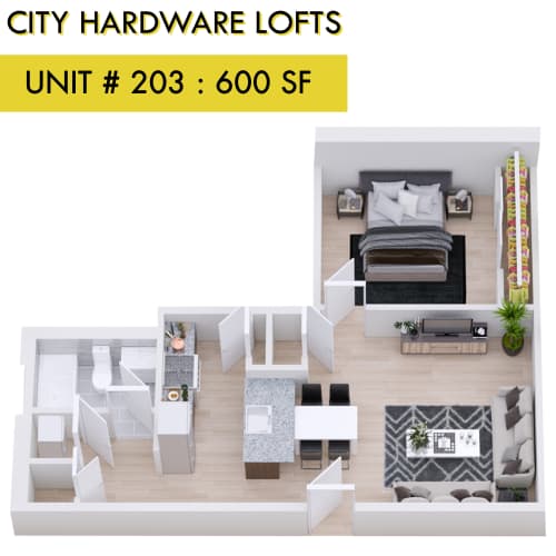 Floor Plan  City Hardware Lofts 203