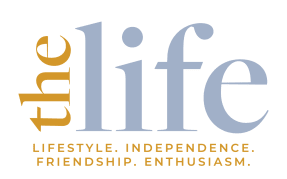 The Life logo with the words Lifestyle, Independence, Friendship, Enthusiasm.