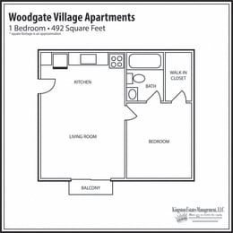 WG Small 1 Bedroom Floor Plan