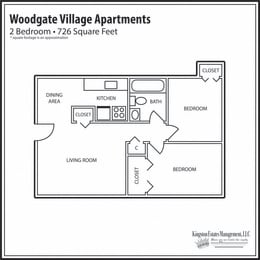 WG Medium 2 Bedroom Floor Plan