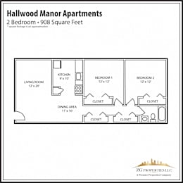Hallwood 2 Bedroom Floor Plan