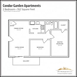 2 Bedroom Floor Plan