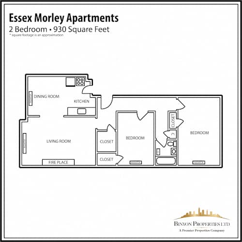 Floor Plan  EM 2 Bedroom Apartment Floor Plan