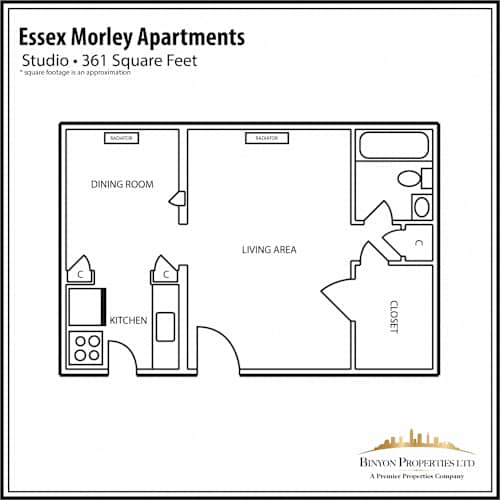 Floor Plan  EM Studio Apartment Floor Plan