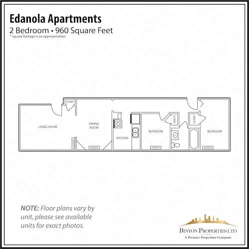 Floor Plan  Edanola 2 Bedroom Floor Plan