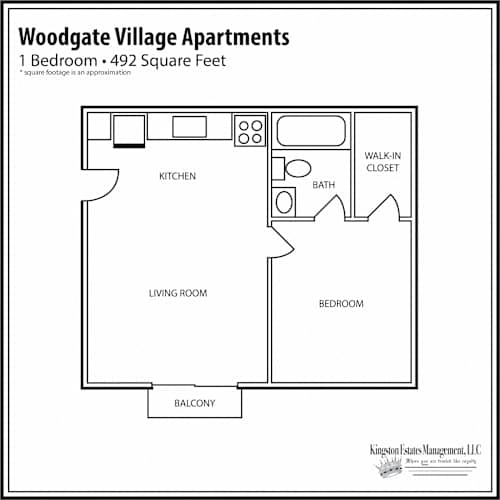 Floor Plan  WG Small 1 Bedroom Floor Plan