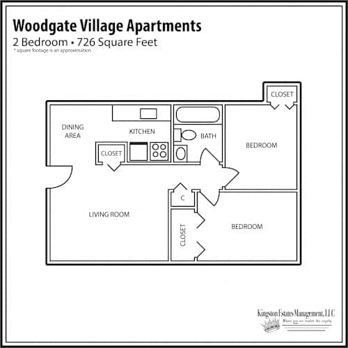 Floor Plan  WG Medium 2 Bedroom Floor Plan