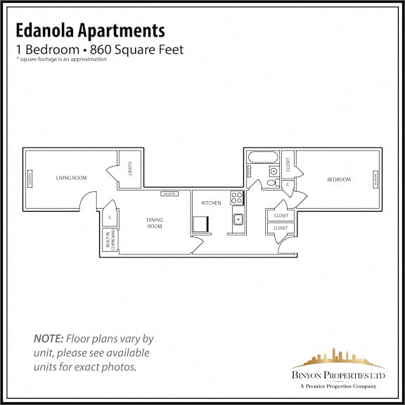 Edanola 1 Bedroom Floor Plan