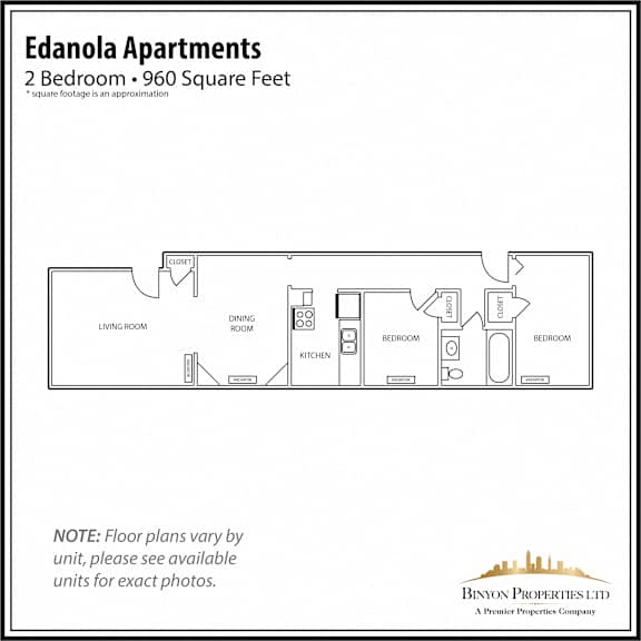 Edanola 2 Bedroom Floor Plan