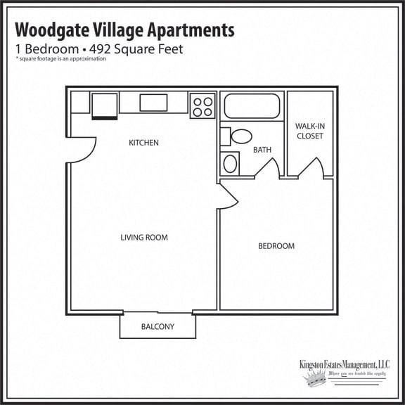 WG Small 1 Bedroom Floor Plan