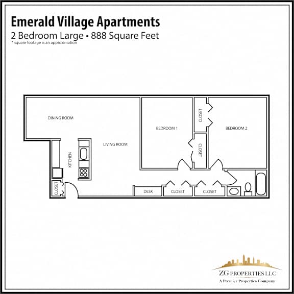 EV 2 Bedroom Large Floor Plan