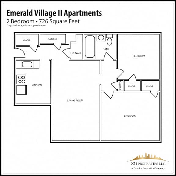 EV II - 2 Bedroom Floor Plan