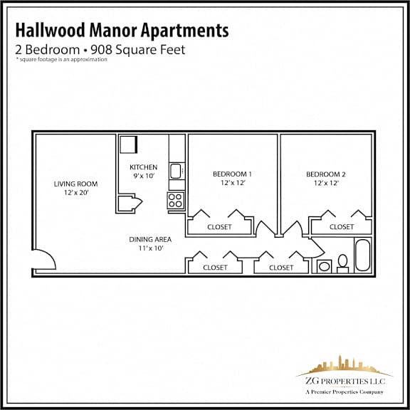 Hallwood 2 Bedroom Floor Plan