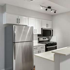 Fitness room with treadmills and weight machines at Creekline Apartments, Austin, Texas