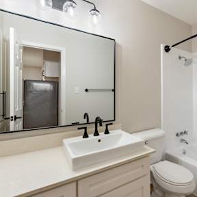 Bathroom with sink at Creekline Apartments, Austin