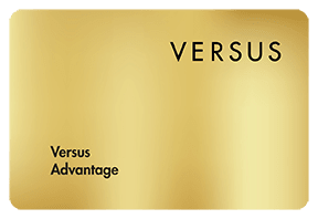 a gold background with the words versus advantage on it
