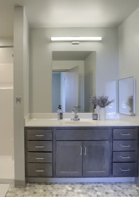 an empty room with a window and an open door