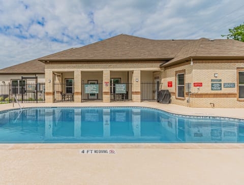 the swimming pool at our apartments